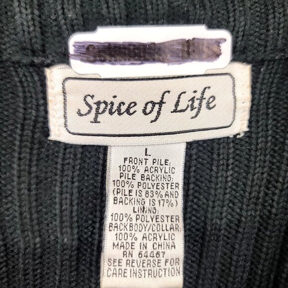 Womens Textured Faux Fur Vest Size Large Lightweight Knit Zip Front - Picture 4 of 7